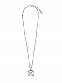 Off-White Arrow Pendant Necklace - Silver