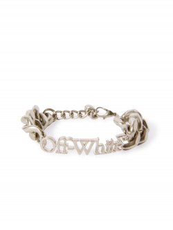 Off-White Logo Chain Bracelet - Silver