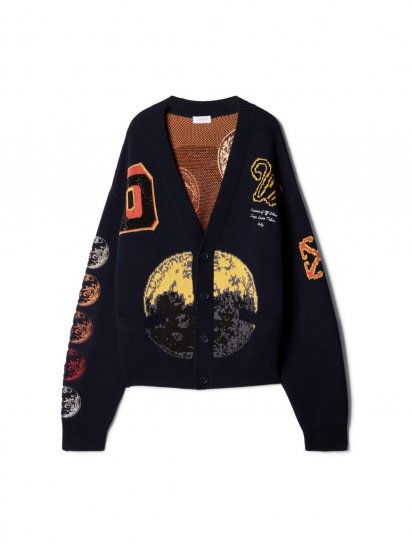 Off-White CRYST MOON PHASE VARS KNIT CA SIERRA LEO - Blue - Click Image to Close