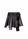 Off-White Eyelets Asym Pleated Skirt - Black