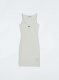 Off-White OFF STAMP BASIC RIB DRESS on Sale - White