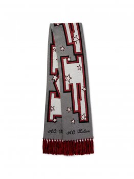 Off-White c/o AC Milan Logo Scarf - Grey