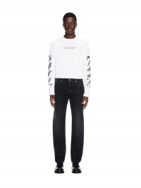 Off-White Arr Tab Tapered Jeans - Grey