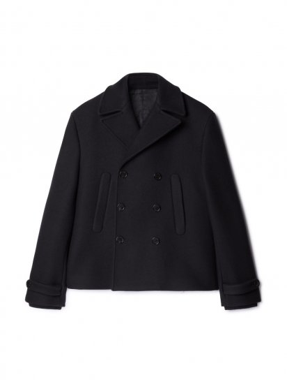 Off-White ARR EMB DOUBLE WOOL PEACOAT SIERRA LEONE - Black - Click Image to Close