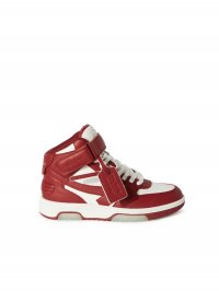 Off-White OUT OF OFFICE MID TOP LEA on Sale - Red