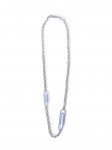 Off-White PAPERCLIP PAVE' NECKLACE SILVER LIGHT BL - Silver