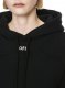 Off-White OFF STAMP ROUND CROP HOODIE on Sale - Black