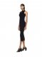 Off-White Floating Yarns Rib Hole Dress on Sale - Black