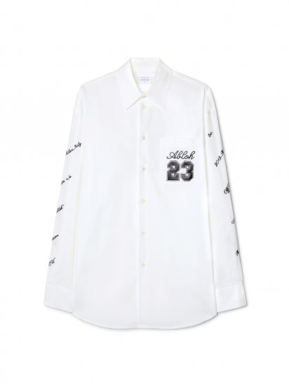 Off-White 23 Logo Overshirt - White - Click Image to Close