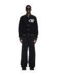 Off-White Wool Varsity Bomber - Black