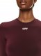 Off-White OFF STAMP SEC SKIN L/S CREW BURGUNDY WH on Sale - Red
