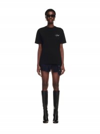 Off-White Bling Stars Arrow Casual Tee on Sale - Black