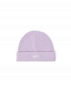 Off-White WO OFF STAMP CLASSIC BEANIE LILAC WHITE on Sale - Purple