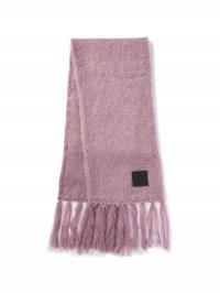 Off-White ARROW PAT MOHAIR FRINGE SCARF LILAC COB - Pink