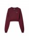 Off-White FOR ALL BOOK CROP OVER CREW BURGUNDY WH on Sale - Red