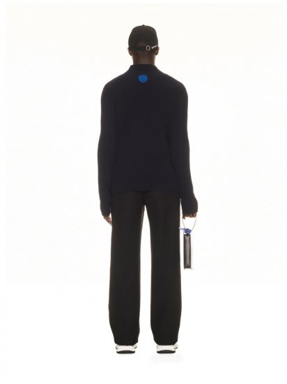 Off-White OW RIB KNIT TURTLENECK SIERRA LEONE SIER - Blue - Click Image to Close