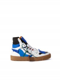 Off-White 3.0 OFF COURT CALF LEATHER BLUE FLUO WH on Sale - White