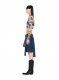 Off-White Pleated Skirt - Blue