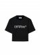 Off-White Big Logo Bookish Crop Tee - Black