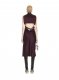 Off-White SATIN BUCKLE LONG DRESS BURGUNDY NO COL on Sale - Red