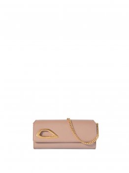 Off-White CLAM WALLET ON CHAIN - Pink