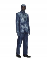 Off-White Body Scan Relax Denim Double Jacket on Sale - Blue