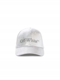 Off-White Denim Logo Bksh Baseball Cap on Sale - Silver
