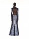 Off-White SHIBORI GEO CYCL LONG DRESS COBALT BLUE on Sale - Blue