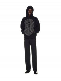 Off-White Body Stitch Skate Hoodie on Sale - Black