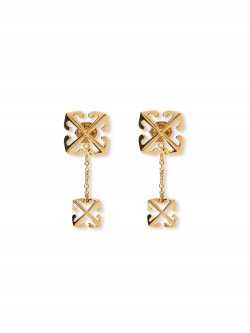 Off-White Double Arrow Earrings - Gold