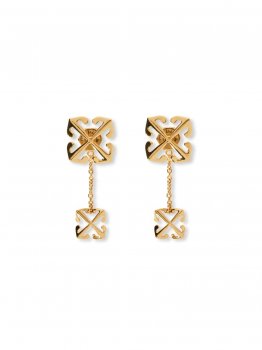 Off-White Double Arrow Earrings - Gold