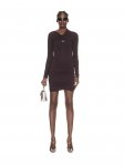 Off-White FLUID JER TWIST MINI DRESS on Sale - Brown