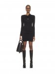 Off-White FLUID JER TWIST MINI DRESS on Sale - Black