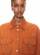 Off-White CO CARGO CROP LS SHIRT BRICK RED NO COLO on Sale - Orange