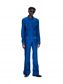 Off-White STITCH RELAXED CARPENTER PANT BLUE NO C on Sale - Blue