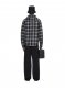 Off-White Check Hooded Shirt - Grey