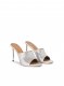 Off-White Shiny Allen Satin Mule - Grey