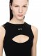 Off-White OFF STAMP RIB ROUND MINI DRES BLACK WHIT - Black