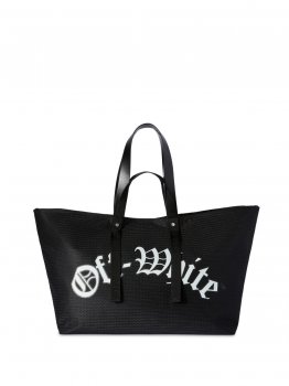 Off-White Day Off Mesh Baseball Logo Tote Bag - Black