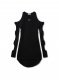 Off-White Sleek Holes Ls Mini Dress on Sale - Black