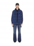 Off-White CHECK FLANN PADDED OVERSHIRT DARK BLUE B - Blue