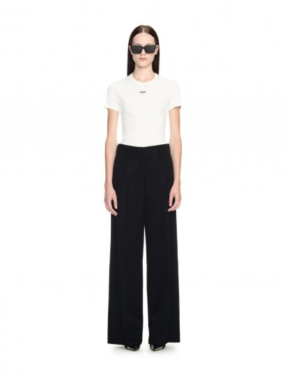 Off-White Off Stamp Rib Basic Tee - White - Click Image to Close