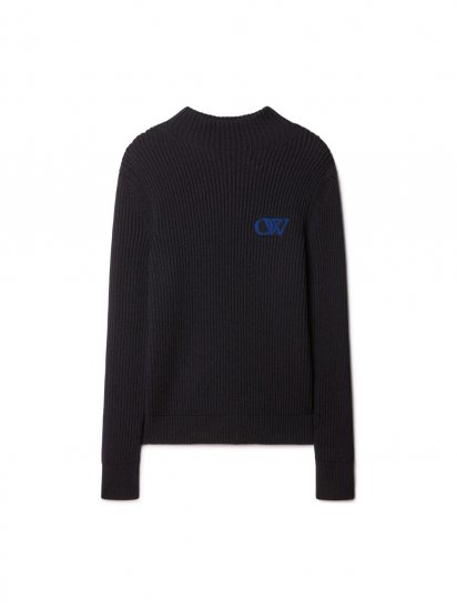 Off-White OW RIB KNIT TURTLENECK SIERRA LEONE SIER - Blue - Click Image to Close