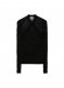 Off-White Shiny Net Knit Vneck - Black
