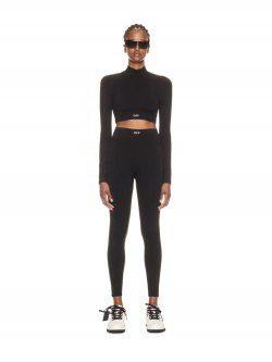 Off-White OFF STAMP SEAM LEGGINGS - Black