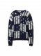 Off-White SHIBORI KNIT CREWNECK SIERRA LEONE NO C - Blue