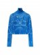 Off-White Flower Vortix Cor Embr Top on Sale - Blue