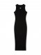 Off-White Floating Yarns Rib Hole Dress on Sale - Black