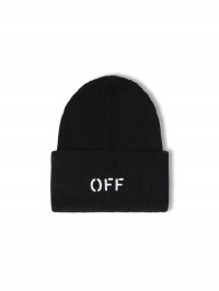 Off-White Off Stamp Loose Beanie - Black