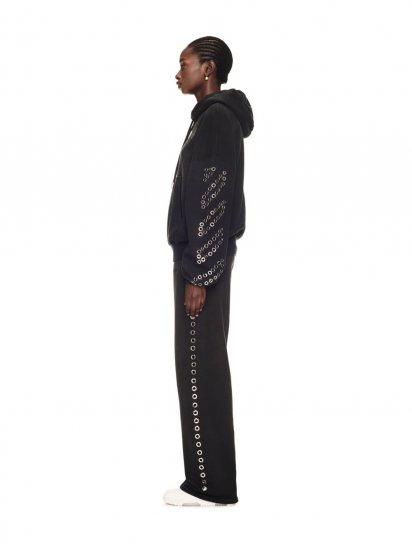 Off-White Eyelets Sweatpant - Black - Click Image to Close